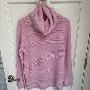 Diane Von Furstenberg Pink Sweater With Cowl Neck
